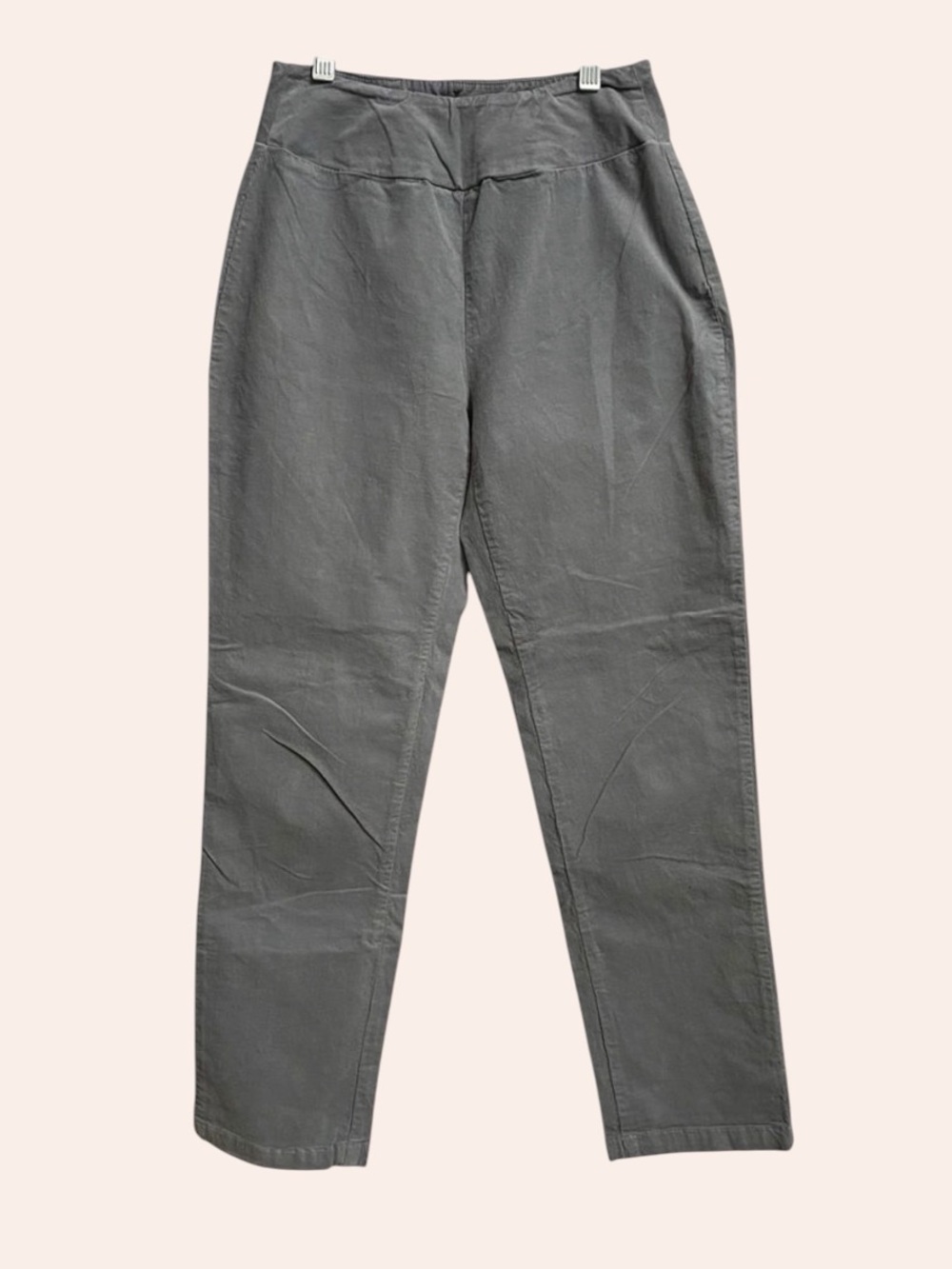 Cut Loose Women's Slim Ankle Corduroy Pants Size XS Grey Tapered Leg Lightweight